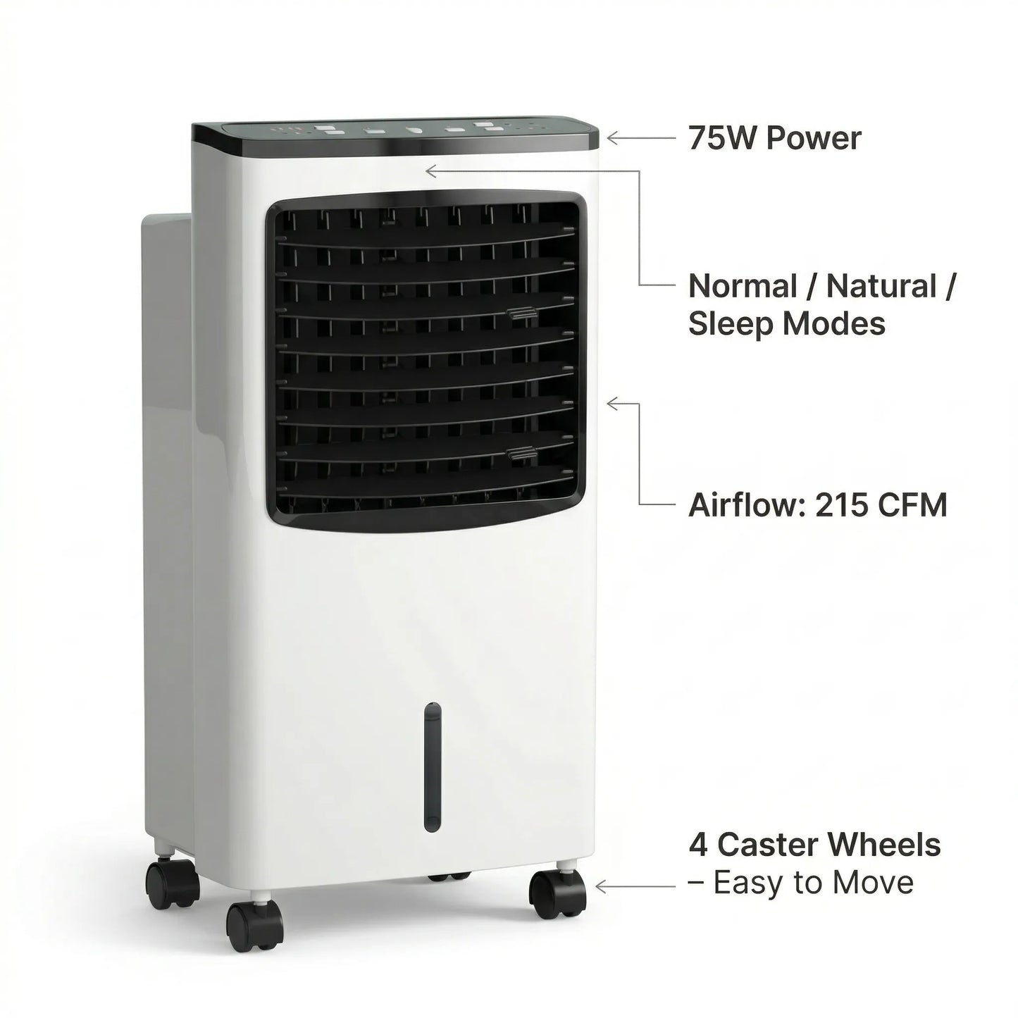 Portable Air Conditioner Windowless Stand Up Room Cooler AC Unit - White