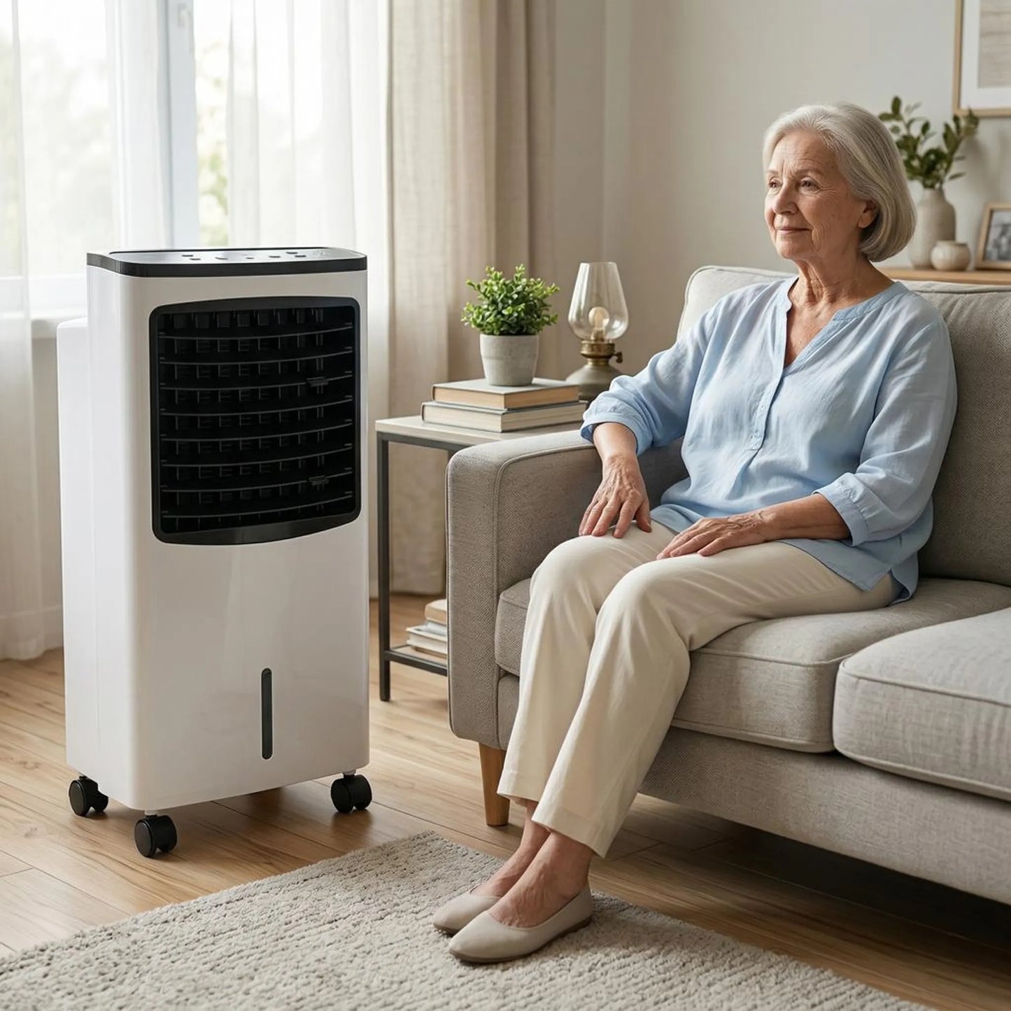 Portable Air Conditioner Windowless Stand Up Room Cooler AC Unit - White