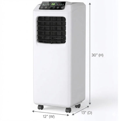 9000 BTU Portable Air Conditioner with Built-in Dehumidifier and Remote Control