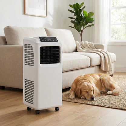 9000 BTU Portable Air Conditioner with Built-in Dehumidifier and Remote Control