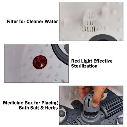 Shiatsu Foot Spa Bath Massager with Motorized Shiatsu Massage Balls and Adjustable Water Jets