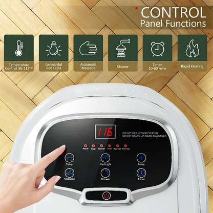 Shiatsu Foot Spa Bath Massager with Motorized Shiatsu Massage Balls and Adjustable Water Jets