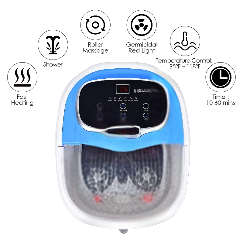 Shiatsu Foot Spa Bath Massager with Motorized Shiatsu Massage Balls and Adjustable Water Jets