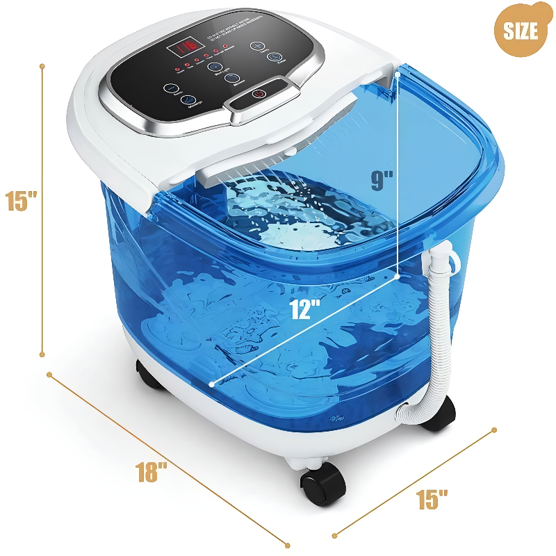 Shiatsu Foot Spa Bath Massager with Motorized Shiatsu Massage Balls and Adjustable Water Jets