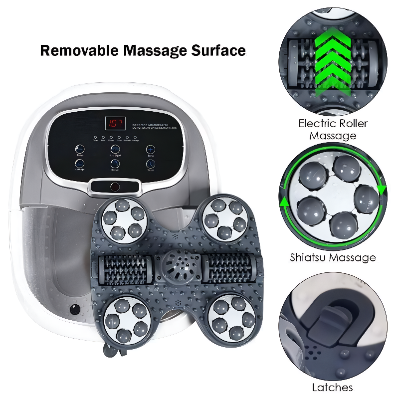 Shiatsu Foot Spa Bath Massager with Motorized Shiatsu Massage Balls and Adjustable Water Jets
