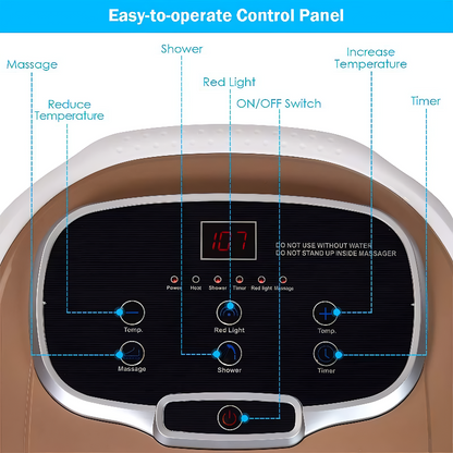 Shiatsu Foot Spa Bath Massager with Motorized Shiatsu Massage Balls and Adjustable Water Jets