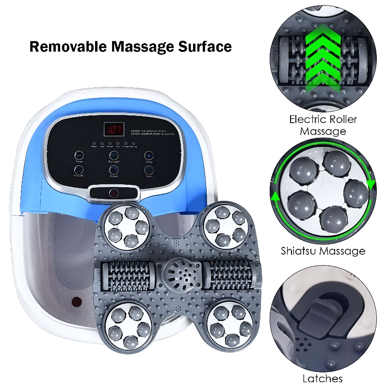 Shiatsu Foot Spa Bath Massager with Motorized Shiatsu Massage Balls and Adjustable Water Jets