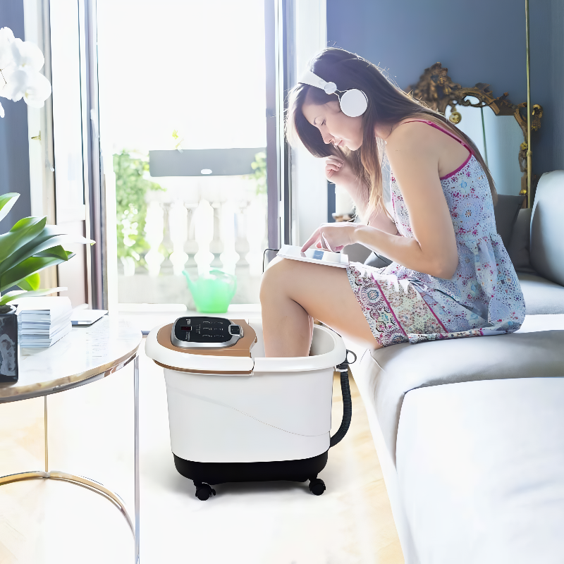 Shiatsu Foot Spa Bath Massager with Motorized Shiatsu Massage Balls and Adjustable Water Jets