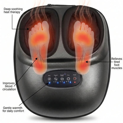 Soleva Shiatsu Foot Massager Machine with 2-Level Heat and Air Compression