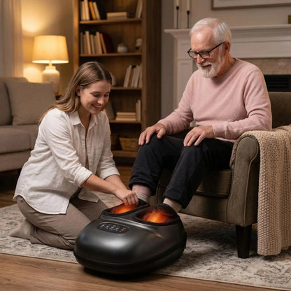 Soleva Shiatsu Foot Massager Machine with 2-Level Heat and Air Compression