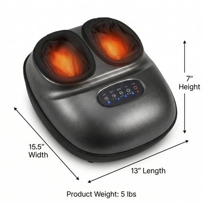 Soleva Shiatsu Foot Massager Machine with 2-Level Heat and Air Compression