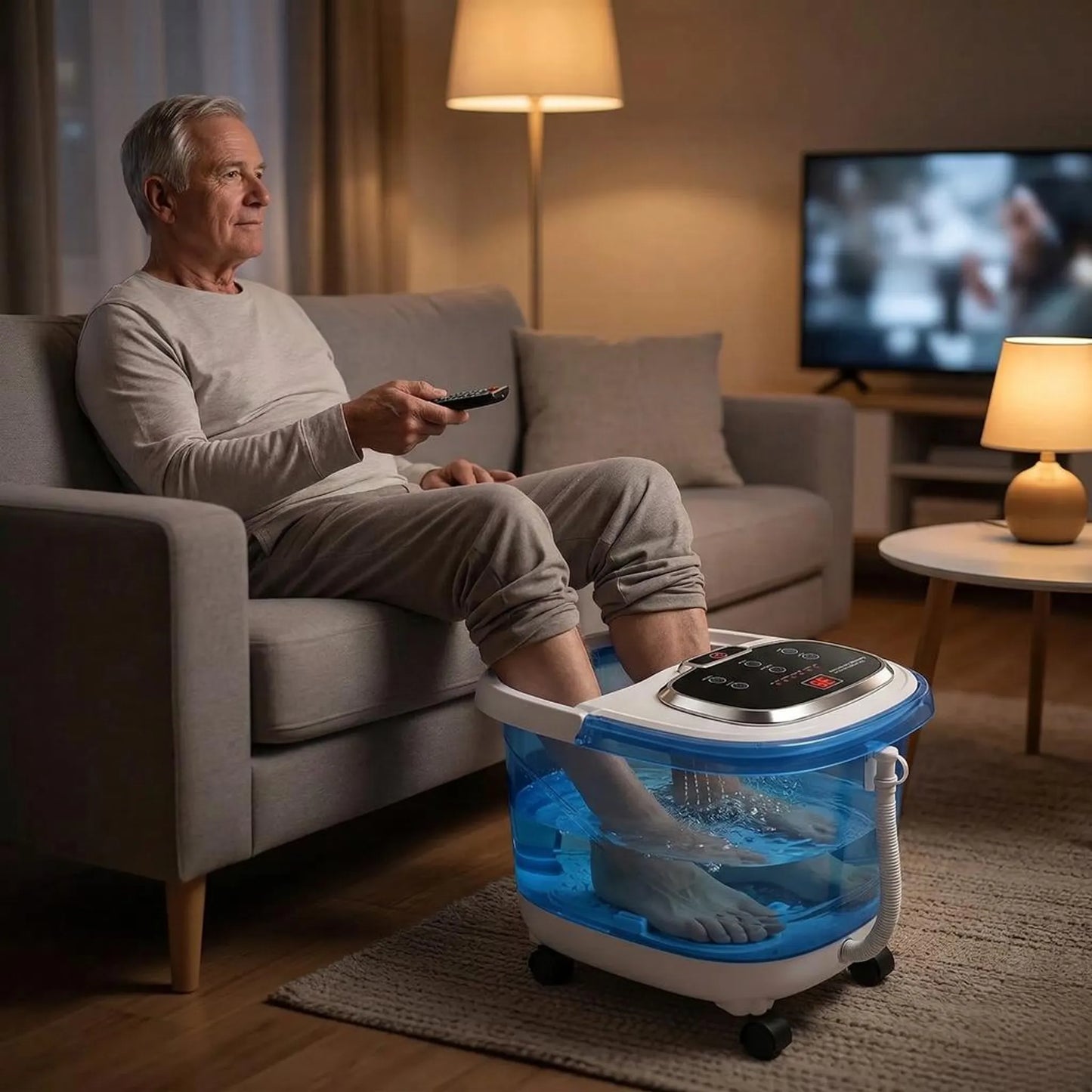 Shiatsu Foot Spa Bath Massager with Motorized Shiatsu Massage Balls and Adjustable Water Jets