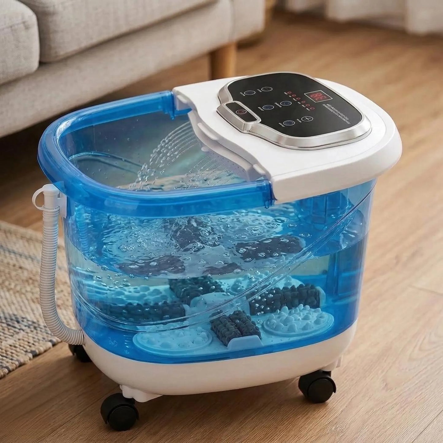 Shiatsu Foot Spa Bath Massager with Motorized Shiatsu Massage Balls and Adjustable Water Jets