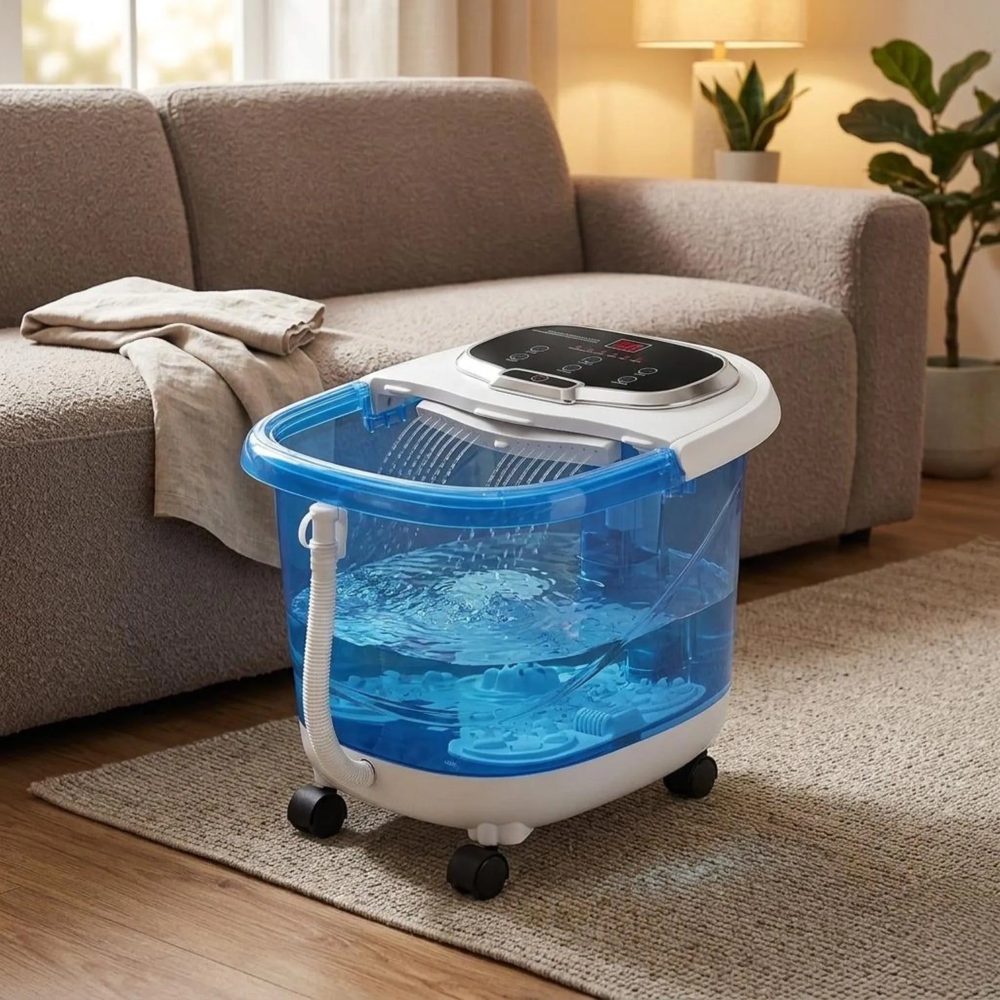 Shiatsu Foot Spa Bath Massager with Motorized Shiatsu Massage Balls and Adjustable Water Jets