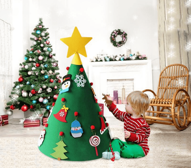 Christmas Crafts -kids 3D Christmas tree decoration - cafematernity