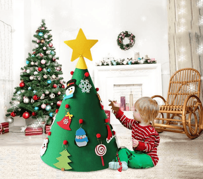 Christmas Crafts -kids 3D Christmas tree decoration - cafematernity