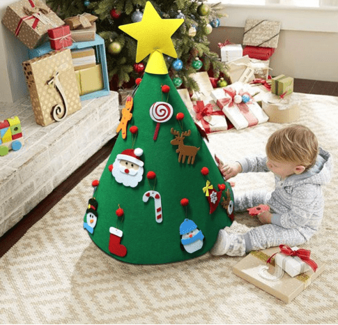 Christmas Crafts -kids 3D Christmas tree decoration - cafematernity