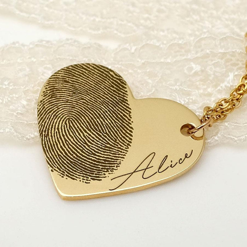 Personalized Fingerprint Name Necklace - cafematernity