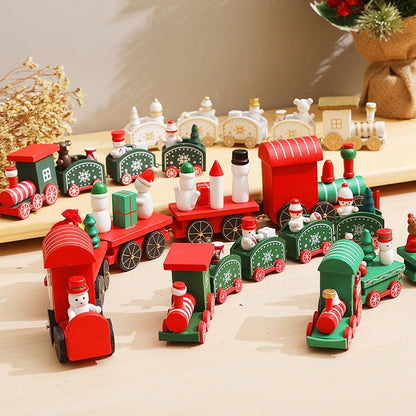 Christmas Train Set Wooden Toys - cafematernity