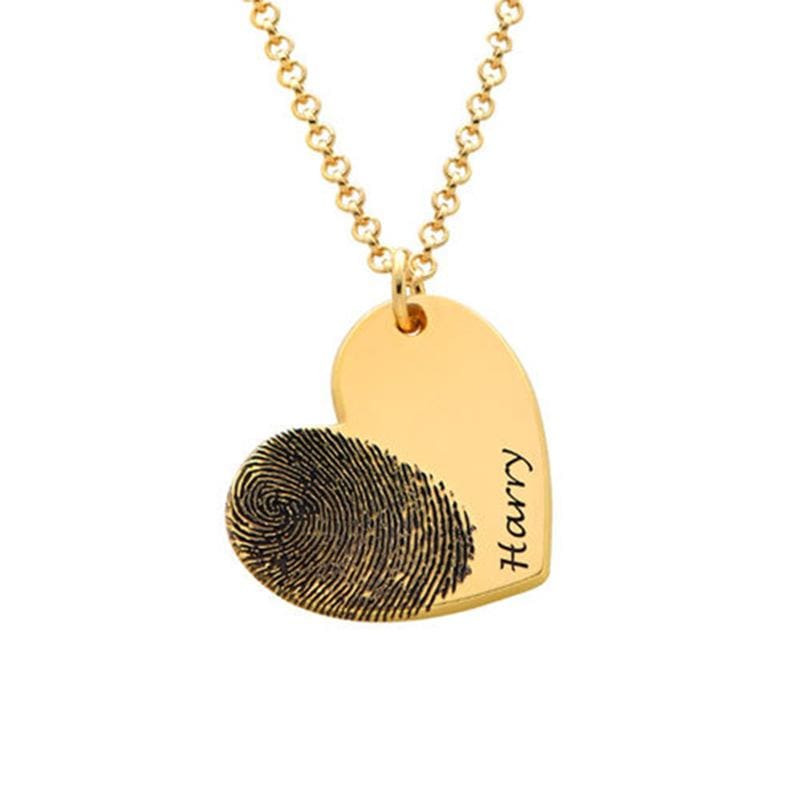 Personalized Fingerprint Name Necklace - cafematernity