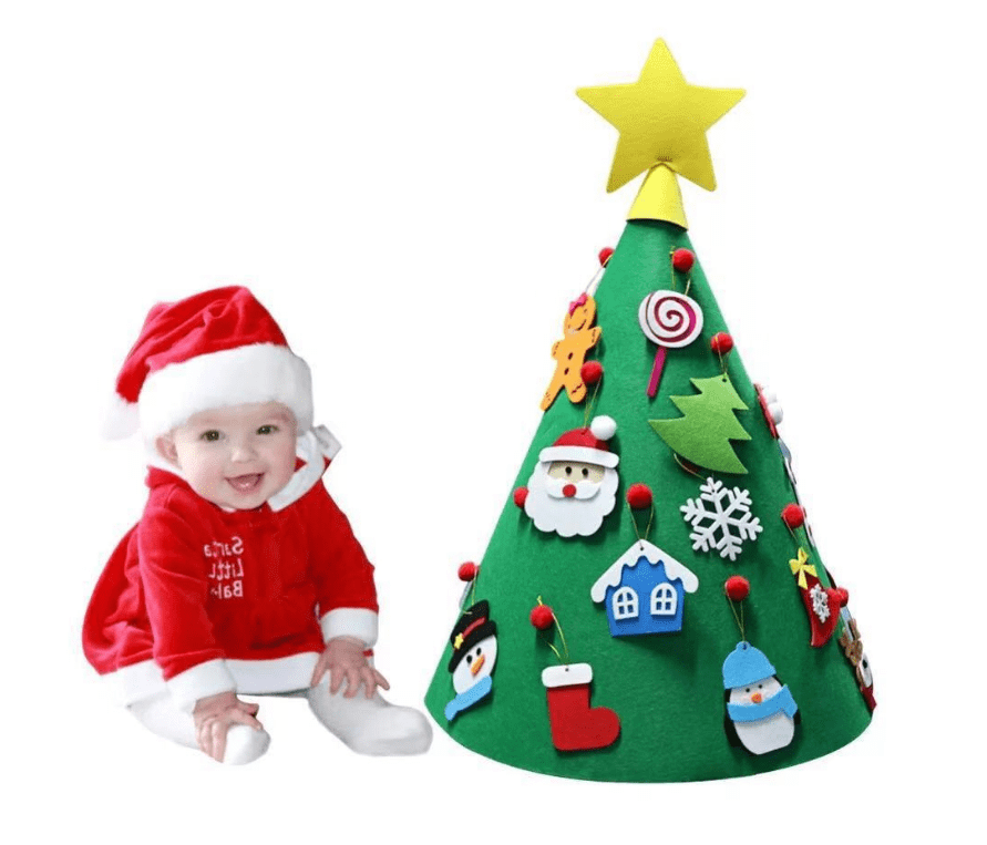 Christmas Crafts -kids 3D Christmas tree decoration - cafematernity
