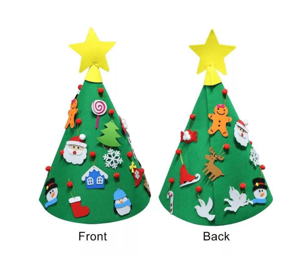 Christmas Crafts -kids 3D Christmas tree decoration - cafematernity