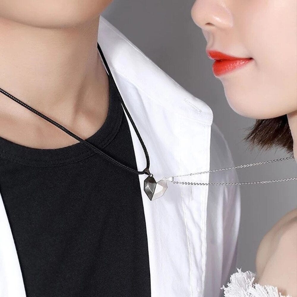 Magnetic Heart Couple Necklace - cafematernity