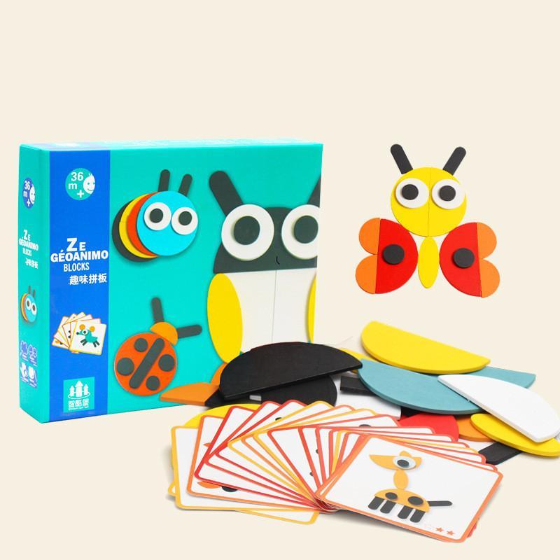 wooden puzzle Animals for Toddlers - cafematernity