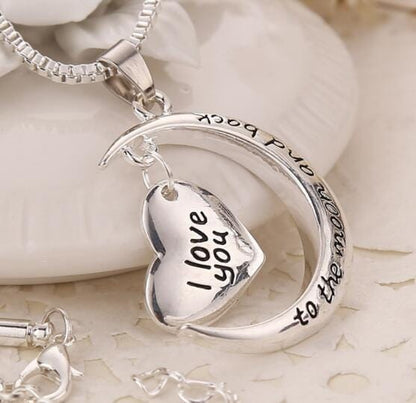 Moon Heart Necklace - cafematernity