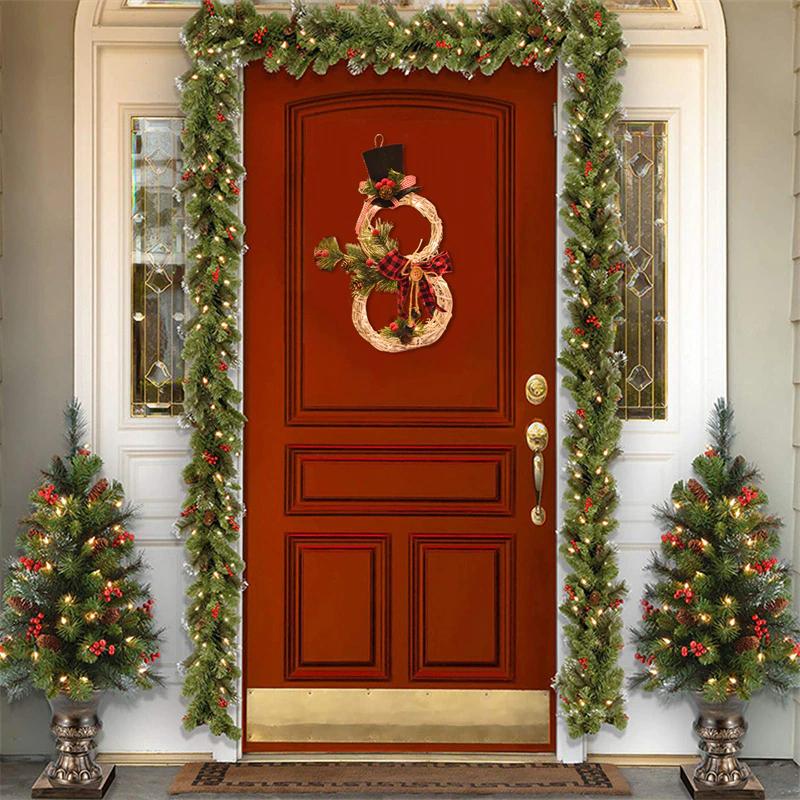 Christmas Wreath Door Decor Garland - cafematernity