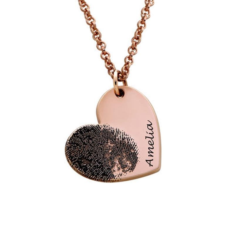 Personalized Fingerprint Name Necklace - cafematernity