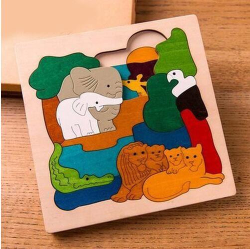 Wooden Animals Puzzle Toy - cafematernity