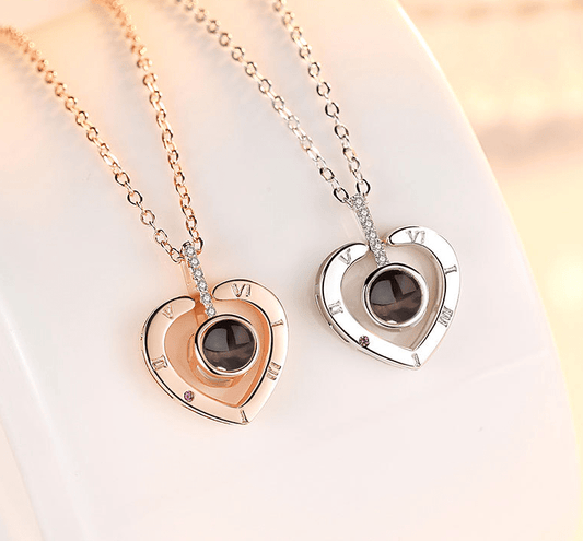 Silver Heart Necklace with box - cafematernity