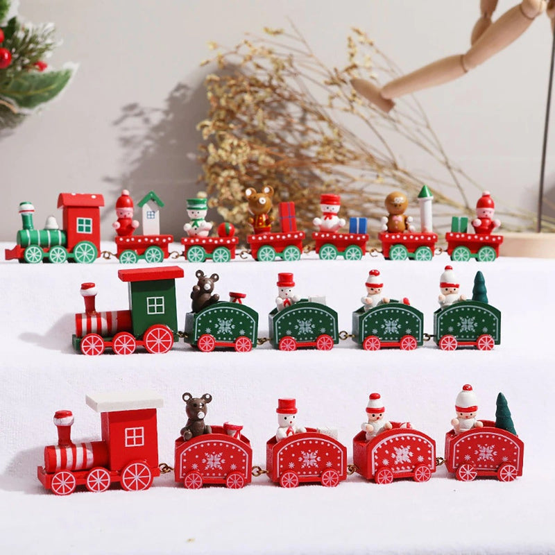 Christmas Train Set Wooden Toys - cafematernity