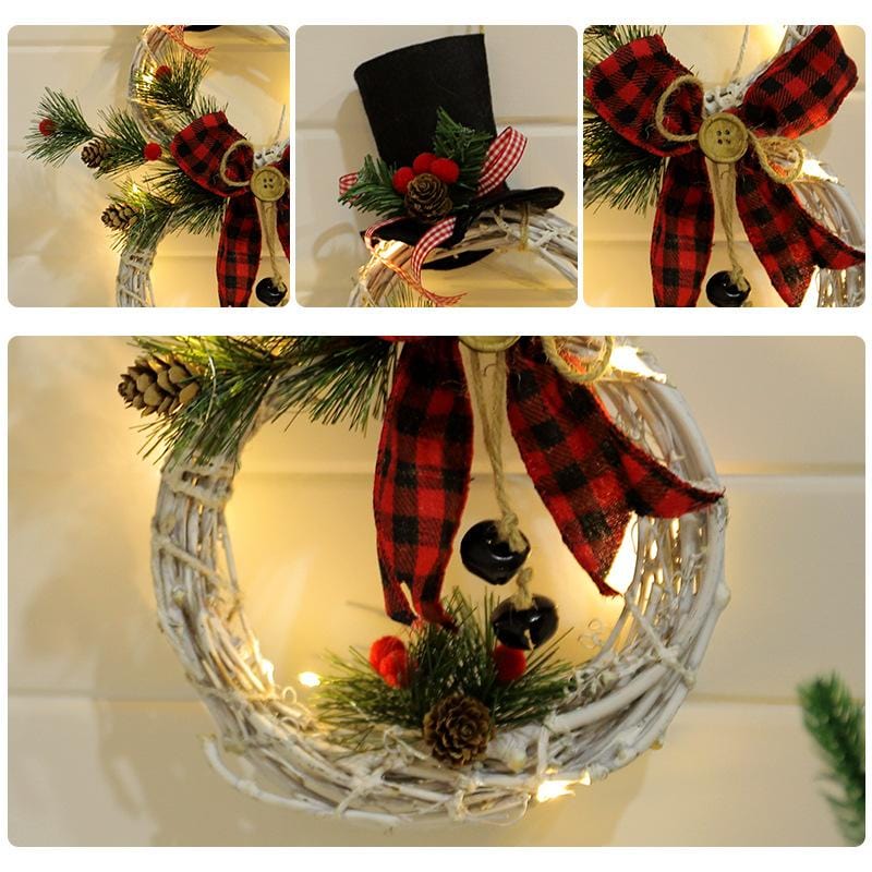 Christmas Wreath Door Decor Garland - cafematernity