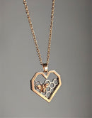Honeycomb Bee Heart Necklace - cafematernity