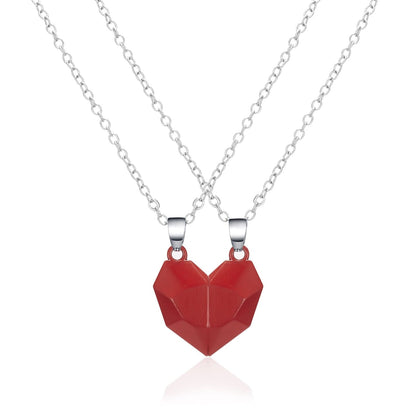 Magnetic Heart Couple Necklace - cafematernity