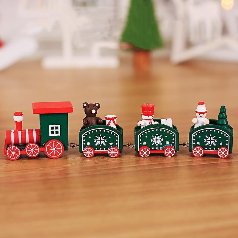 Christmas Train Set Wooden Toys - cafematernity