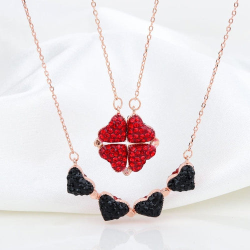 Sterling Silver Double-sided Convertible Heart Necklace