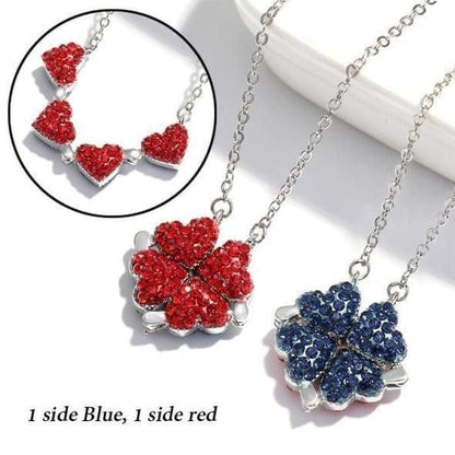 Sterling Silver Double-sided Convertible Heart Necklace