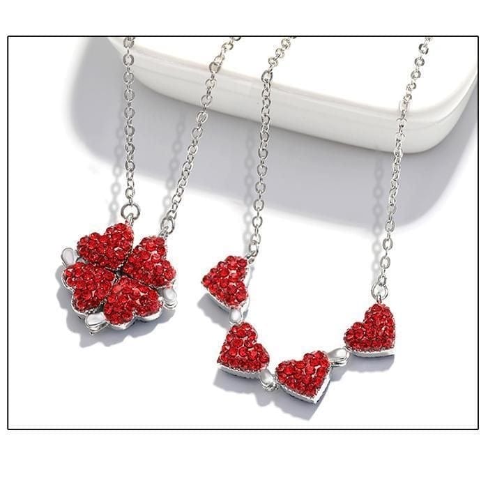 Sterling Silver Double-sided Convertible Heart Necklace