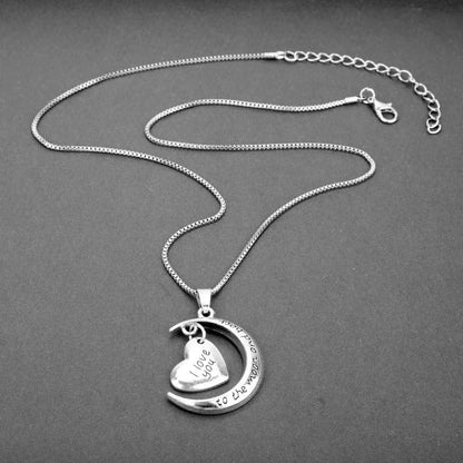 Moon Heart Necklace - cafematernity