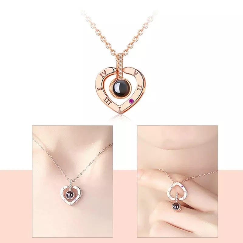 Silver Heart Necklace with box - cafematernity