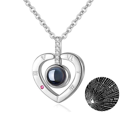 Silver Heart Necklace with box - cafematernity