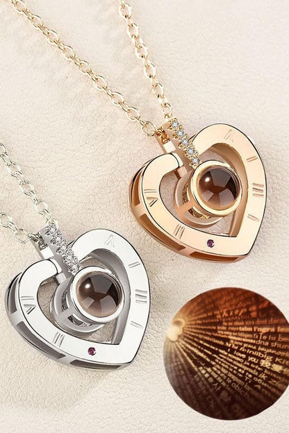 Silver Heart Necklace with box - cafematernity