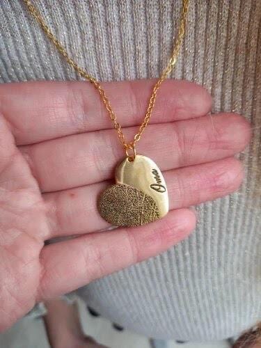 Personalized Fingerprint Name Necklace - cafematernity